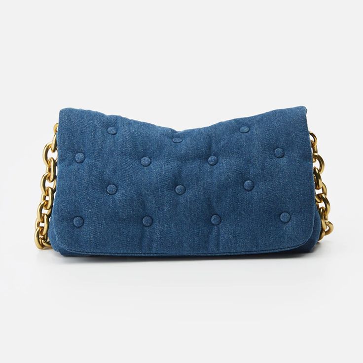 Savage Denim Luxe Clutch