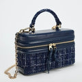 Navy Tweed Luxury Bag