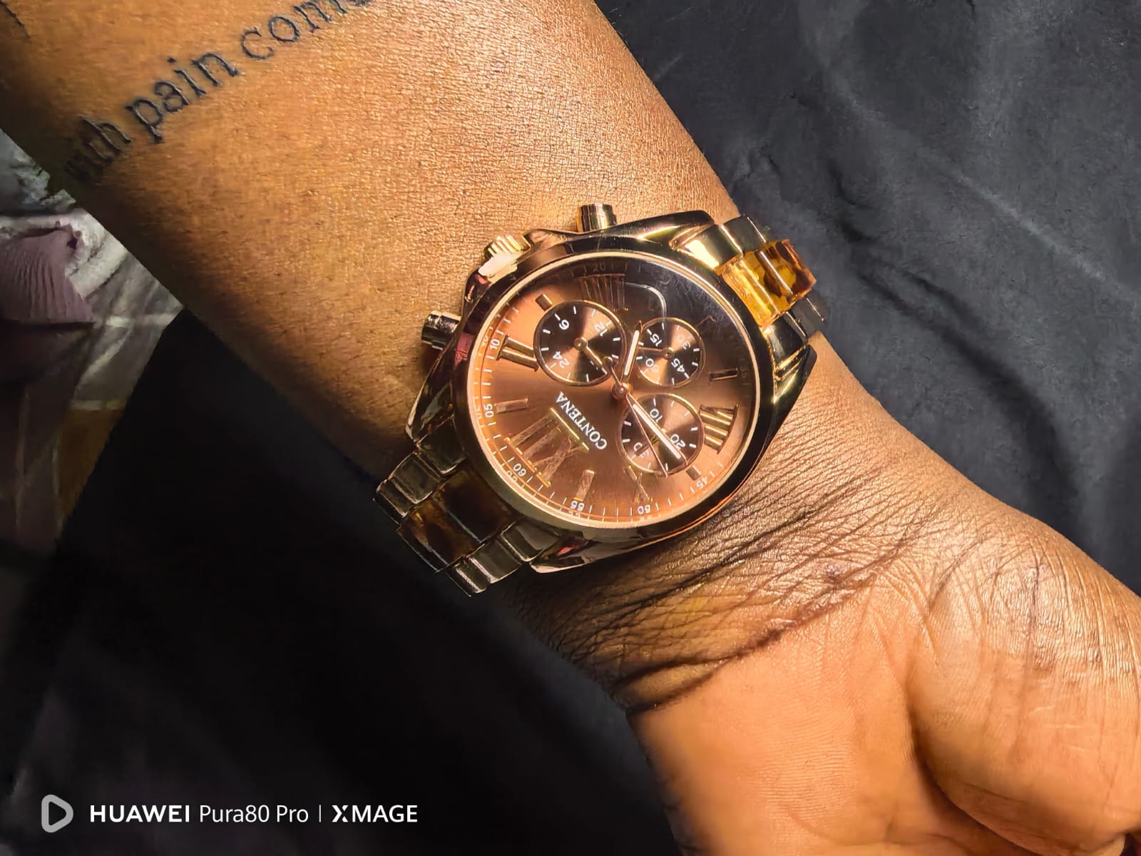 Luxury Rose Gold Roman Dial Watch