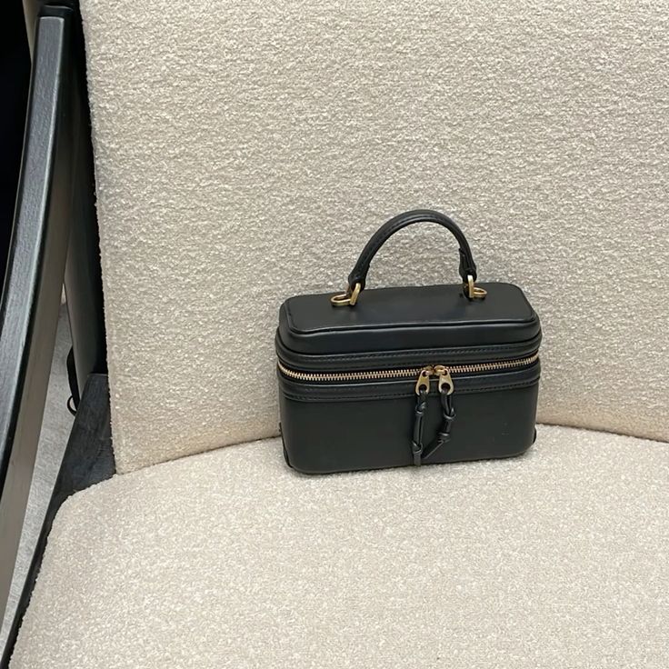 Black Luxury Top-Handle Bag